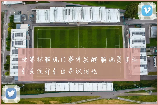 世界杯解说门事件发酵 解说员言论引关注并引出争议讨论